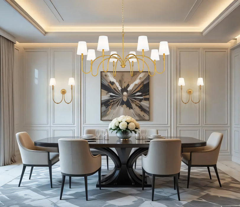 Z-Lite - 4505-8RB - Eight Light Chandelier - Jisele - Rubbed Brass
