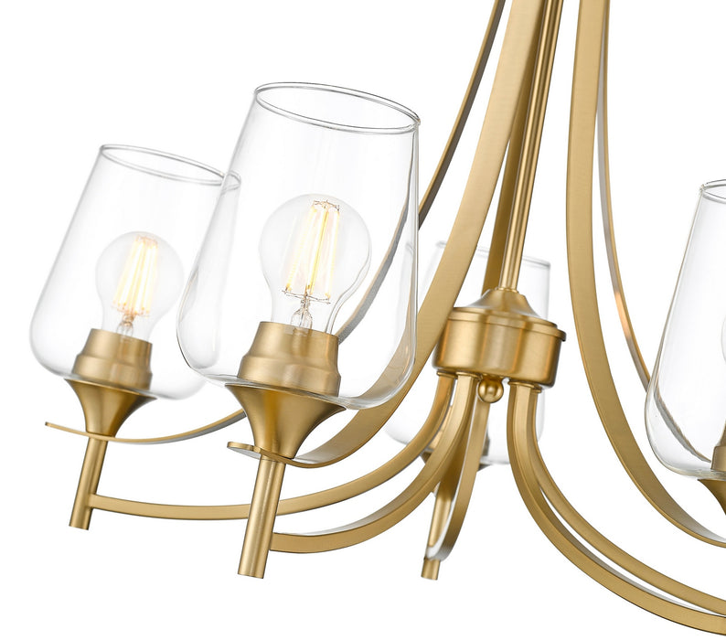 Z-Lite - 473-5BBR - Five Light Chandelier - Joliet - Burnished Brass