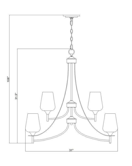 Z-Lite - 473-9BBR - Nine Light Chandelier - Joliet - Burnished Brass