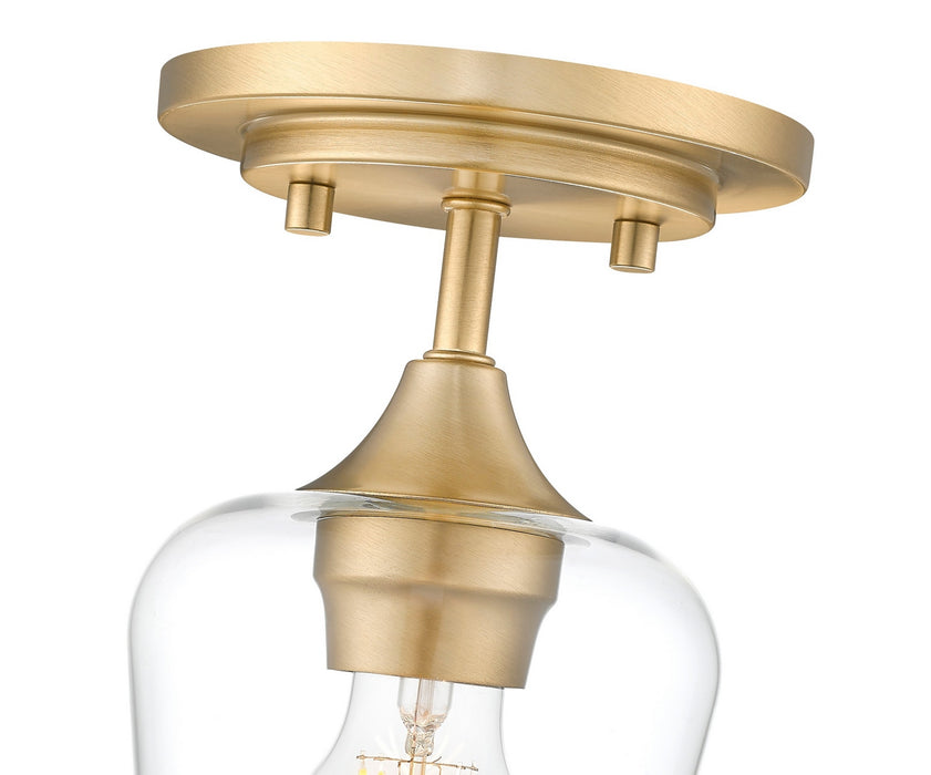 Z-Lite - 473F1-BBR - One Light Flush Mount - Joliet - Burnished Brass