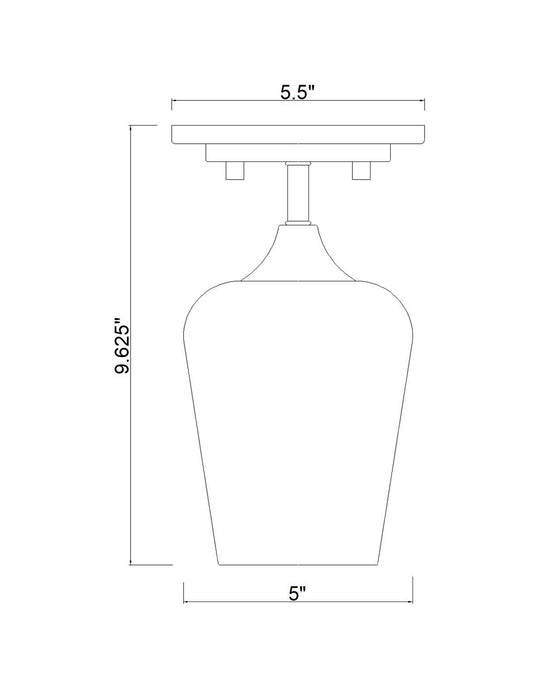 Z-Lite - 473F1-BBR - One Light Flush Mount - Joliet - Burnished Brass
