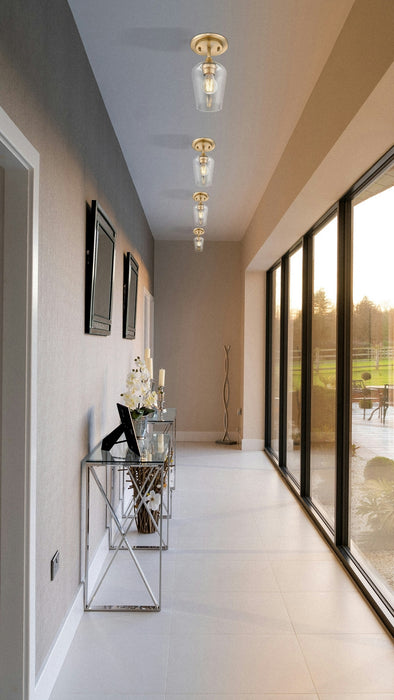 Z-Lite - 473F1-BBR - One Light Flush Mount - Joliet - Burnished Brass