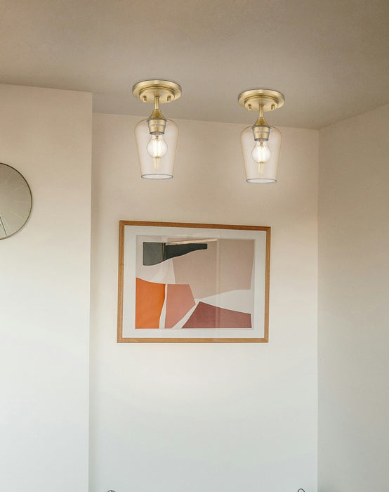 Z-Lite - 473F1-BBR - One Light Flush Mount - Joliet - Burnished Brass