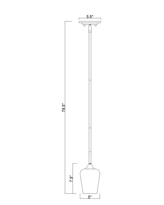 Z-Lite - 473MP-BBR - One Light Pendant - Joliet - Burnished Brass
