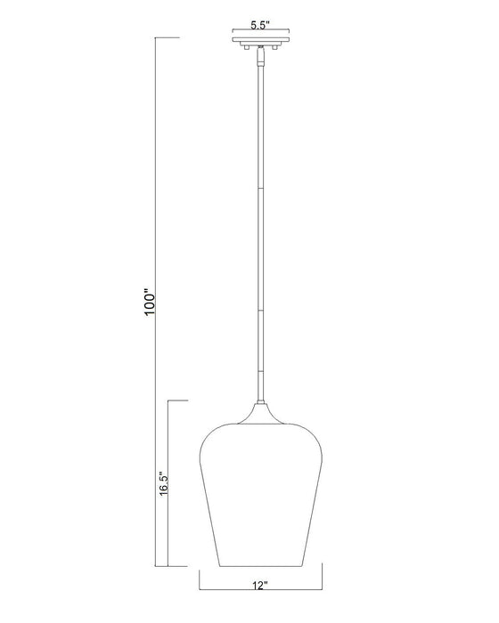 Z-Lite - 473P12-BBR - One Light Pendant - Joliet - Burnished Brass