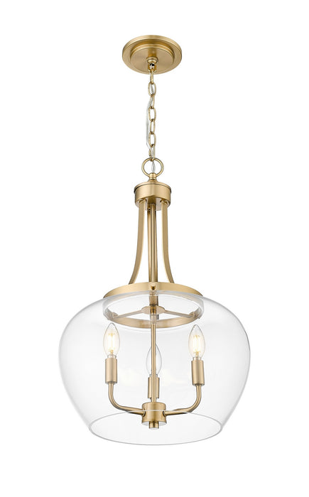Z-Lite - 473P16-BBR - Three Light Pendant - Joliet - Burnished Brass