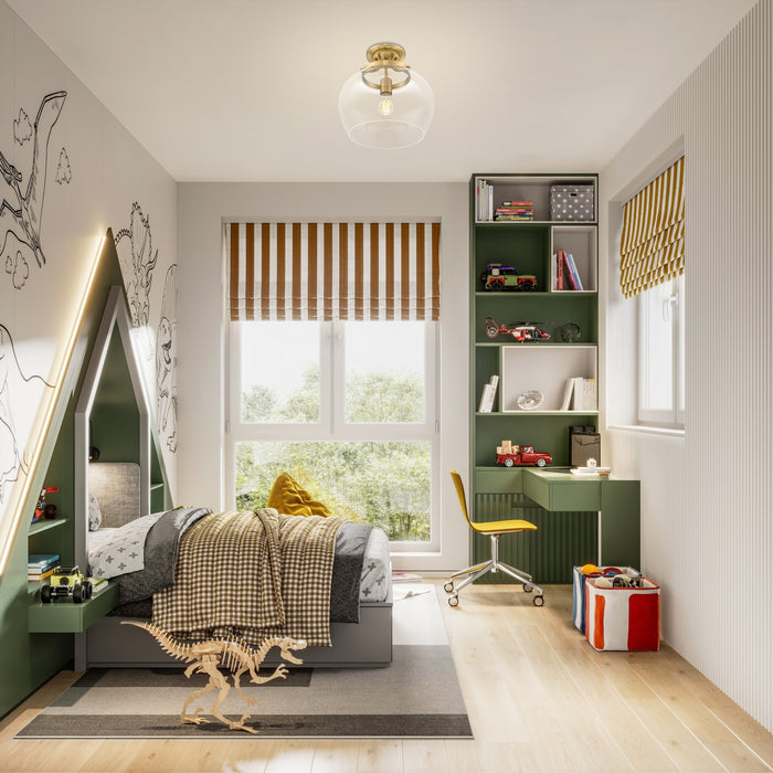 Z-Lite - 473SF13-BBR - One Light Semi Flush Mount - Joliet - Burnished Brass