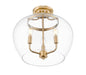 Z-Lite - 473SF-BBR - Three Light Semi Flush Mount - Joliet - Burnished Brass