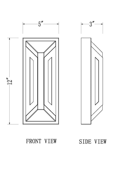 Z-Lite - 5028S-BK-LED - LED Outdoor Wall Mount - Banff - Sand Black