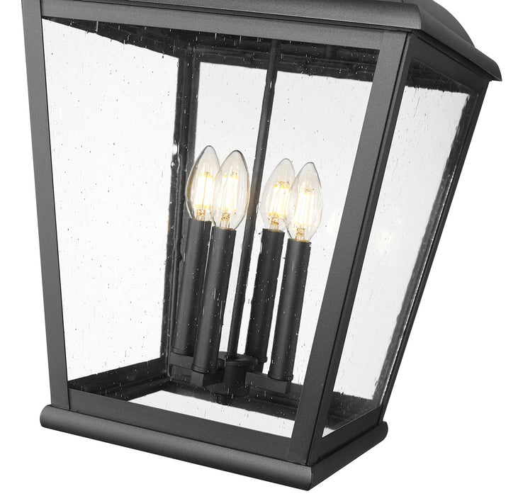 Z-Lite - 5029CHXL-BK - Four Light Outdoor Chain Mount Ceiling Fixture - Raphael - Sand Black