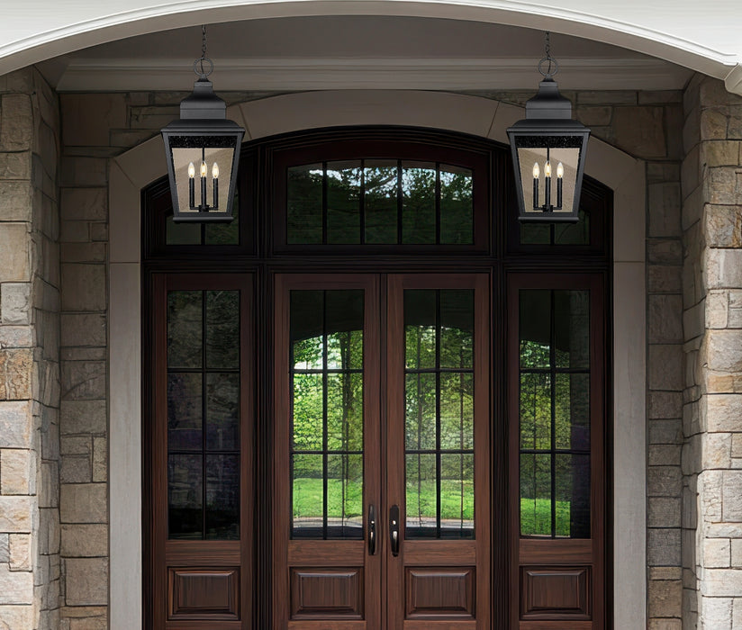 Z-Lite - 5029CHXL-BK - Four Light Outdoor Chain Mount Ceiling Fixture - Raphael - Sand Black