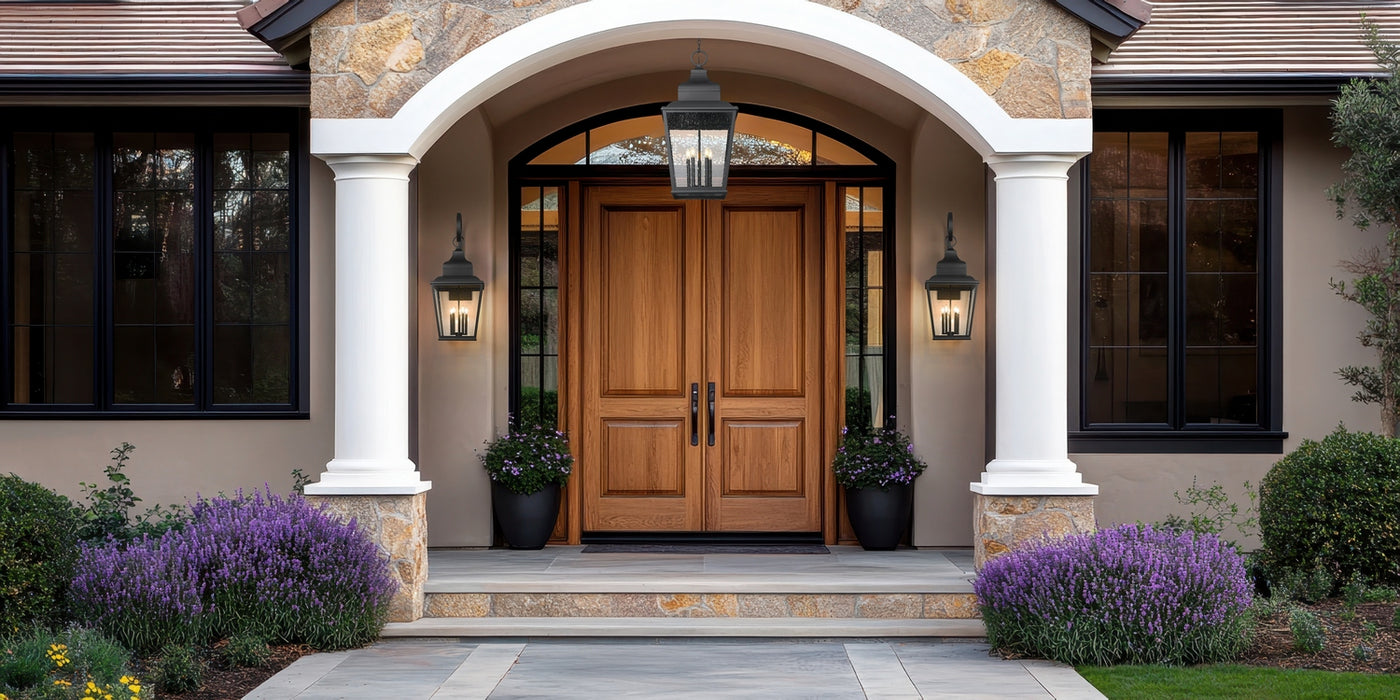 Z-Lite - 5029CHXXL-BK - Five Light Outdoor Chain Mount Ceiling Fixture - Raphael - Sand Black