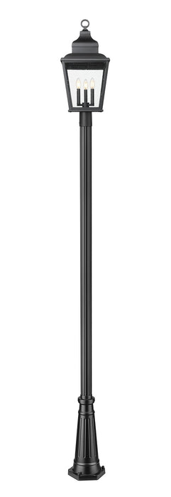 Z-Lite - 5029PHBR-5011P-BK - Three Light Outdoor Post Mount - Raphael - Sand Black