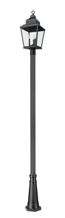 Z-Lite - 5029PHBR-5011P-BK - Three Light Outdoor Post Mount - Raphael - Sand Black