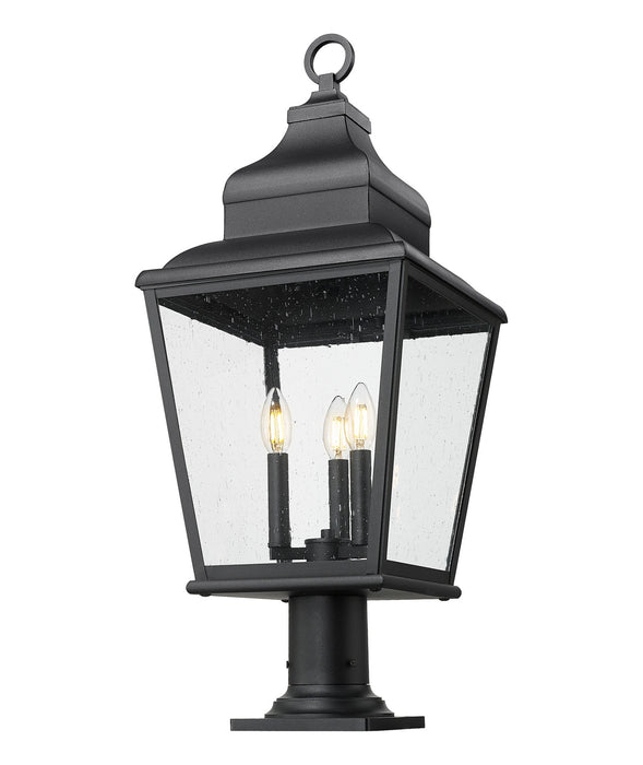 Z-Lite - 5029PHBR-533PM-BK - Three Light Outdoor Pier Mount - Raphael - Sand Black
