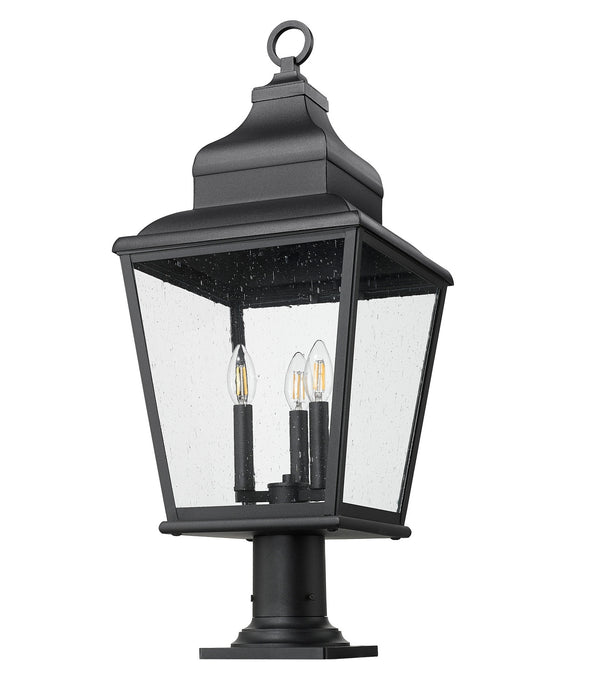 Z-Lite - 5029PHBR-533PM-BK - Three Light Outdoor Pier Mount - Raphael - Sand Black