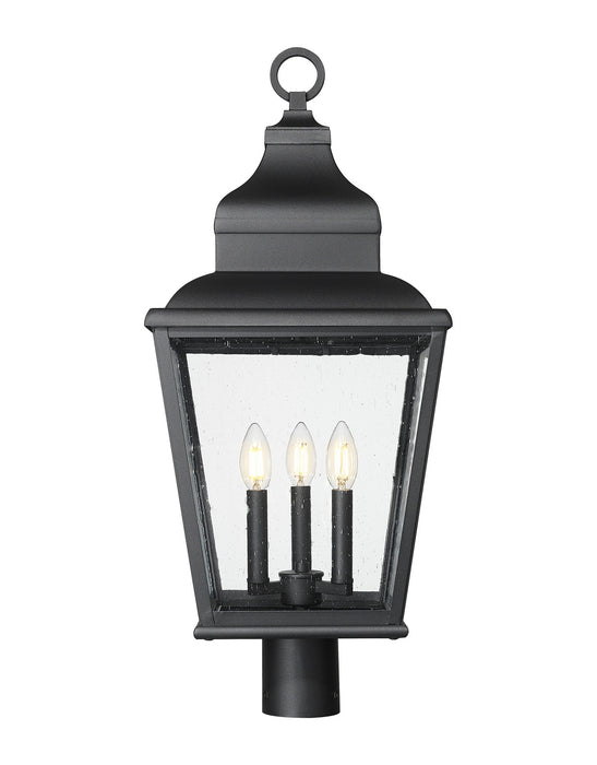 Z-Lite - 5029PHBR-BK - Three Light Outdoor Post Mount - Raphael - Sand Black