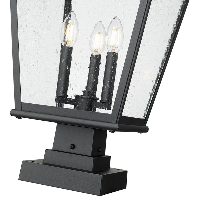 Z-Lite - 5029PHBS-SQPM-BK - Three Light Outdoor Pier Mount - Raphael - Sand Black