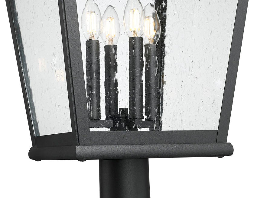 Z-Lite - 5029PHXLR-5011P-BK - Four Light Outdoor Post Mount - Raphael - Sand Black