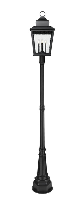Z-Lite - 5029PHXLR-564P-BK - Four Light Outdoor Post Mount - Raphael - Sand Black