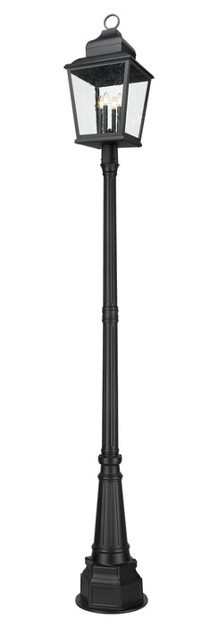 Z-Lite - 5029PHXLR-564P-BK - Four Light Outdoor Post Mount - Raphael - Sand Black