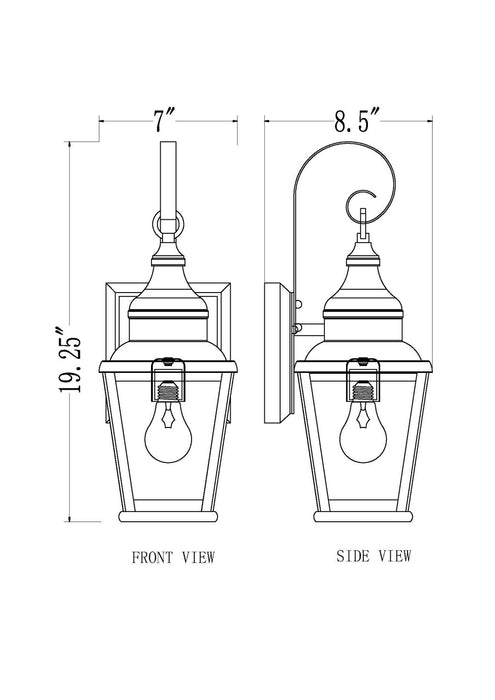 Z-Lite - 5029S-BK - One Light Outdoor Wall Mount - Raphael - Sand Black