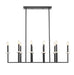 Z-Lite - 6100-10L-MB - Ten Light Linear Chandelier - Gaultier - Matte Black+Mordern Gold