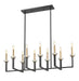 Z-Lite - 6100-10L-MB - Ten Light Linear Chandelier - Gaultier - Matte Black+Mordern Gold