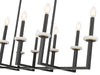 Z-Lite - 6100-10L-MB - Ten Light Linear Chandelier - Gaultier - Matte Black+Mordern Gold
