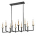 Z-Lite - 6100-10L-MB - Ten Light Linear Chandelier - Gaultier - Matte Black+Mordern Gold