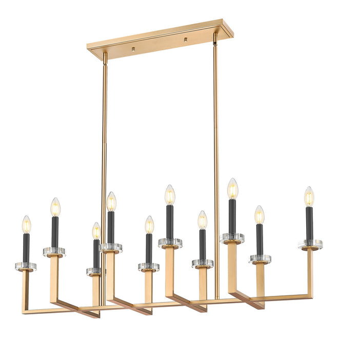 Z-Lite - 6100-10L-MGLD - Ten Light Linear Chandelier - Gaultier - Mordern Gold