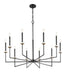 Z-Lite - 6100-10MB - Ten Light Chandelier - Gaultier - Matte Black+Mordern Gold