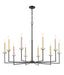Z-Lite - 6100-10MB - Ten Light Chandelier - Gaultier - Matte Black+Mordern Gold