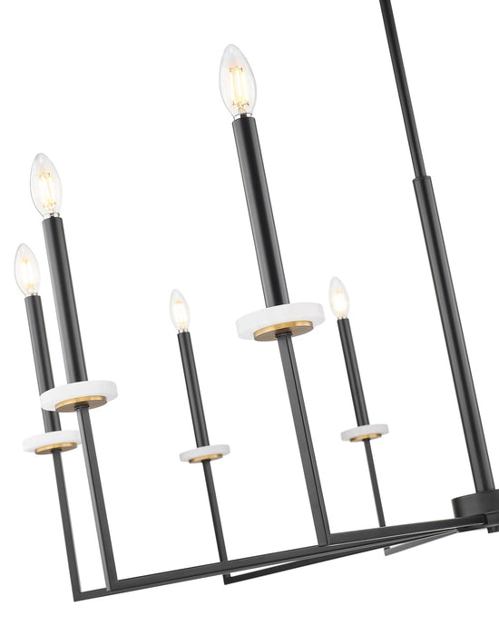 Z-Lite - 6100-10MB - Ten Light Chandelier - Gaultier - Matte Black+Mordern Gold