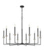 Z-Lite - 6100-10MB - Ten Light Chandelier - Gaultier - Matte Black+Mordern Gold