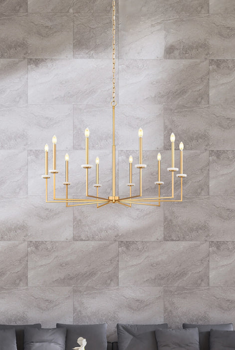 Z-Lite - 6100-10MGLD - Ten Light Chandelier - Gaultier - Mordern Gold