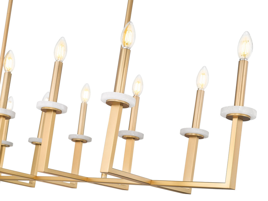 Z-Lite - 6100-12L-MGLD - 12 Light Linear Chandelier - Gaultier - Mordern Gold