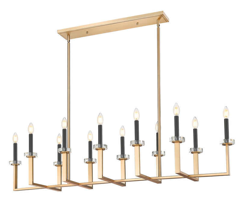 Z-Lite - 6100-12L-MGLD - 12 Light Linear Chandelier - Gaultier - Mordern Gold