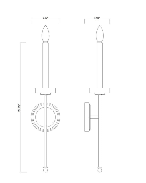 Z-Lite - 6100-1S-MB - One Light Wall Sconce - Gaultier - Matte Black+Mordern Gold