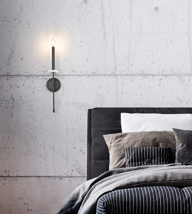 Z-Lite - 6100-1S-MB - One Light Wall Sconce - Gaultier - Matte Black+Mordern Gold