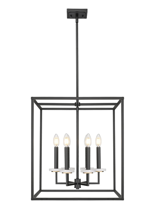 Z-Lite - 6100-21MB - Six Light Chandelier - Gaultier - Matte Black+Mordern Gold