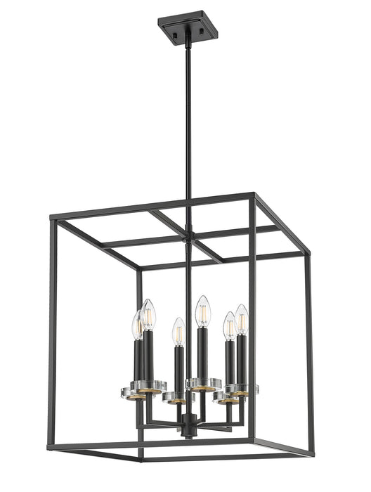 Z-Lite - 6100-21MB - Six Light Chandelier - Gaultier - Matte Black+Mordern Gold