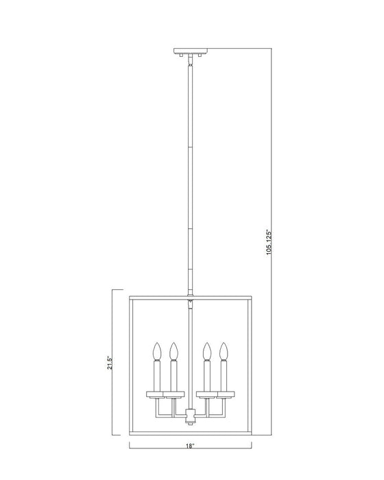 Z-Lite - 6100-21MB - Six Light Chandelier - Gaultier - Matte Black+Mordern Gold