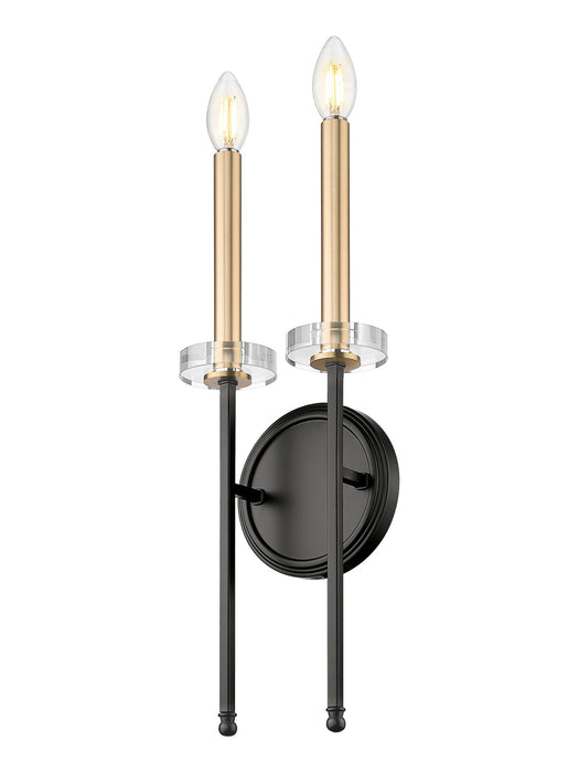 Z-Lite - 6100-2S-MB - Two Light Wall Sconce - Gaultier - Matte Black+Mordern Gold