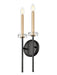 Z-Lite - 6100-2S-MB - Two Light Wall Sconce - Gaultier - Matte Black+Mordern Gold