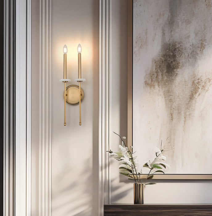 Z-Lite - 6100-2S-MGLD - Two Light Wall Sconce - Gaultier - Mordern Gold