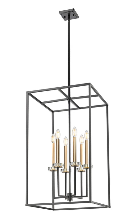 Z-Lite - 6100-32MB - Six Light Chandelier - Gaultier - Matte Black+Mordern Gold