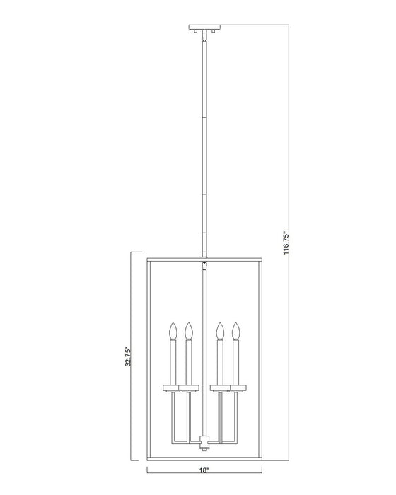 Z-Lite - 6100-32MB - Six Light Chandelier - Gaultier - Matte Black+Mordern Gold