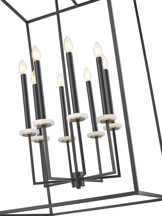 Z-Lite - 6100-44MB - Eight Light Chandelier - Gaultier - Matte Black+Mordern Gold