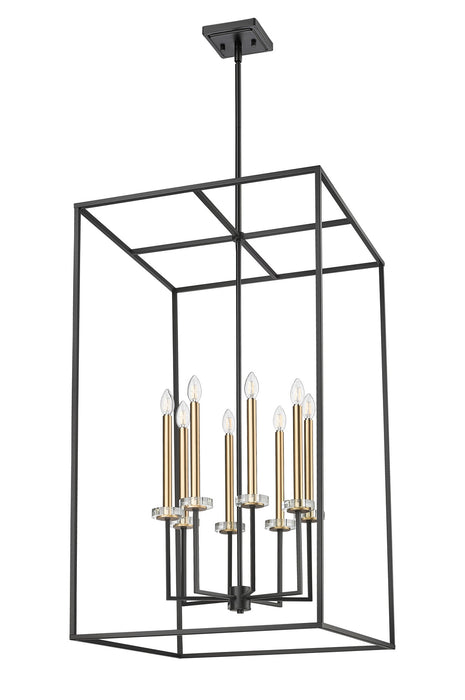 Z-Lite - 6100-44MB - Eight Light Chandelier - Gaultier - Matte Black+Mordern Gold
